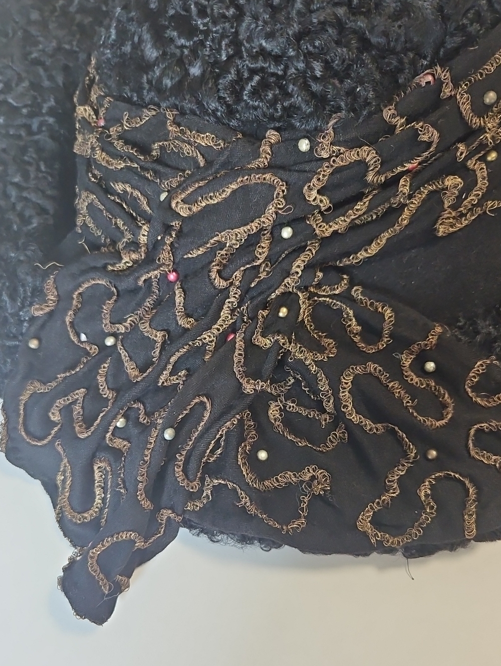 OOAK Vintage Fur Witch Hat 24in XL Boston Store Whimsigoth - Picture 5 of 10
